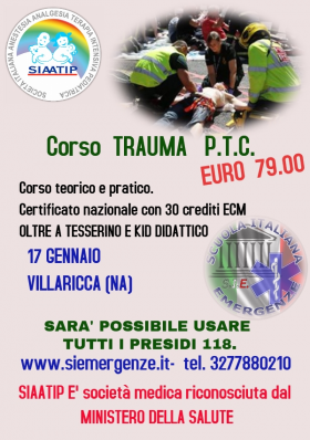 CORSO P.T.C. TRAUMA - SCUOLA ITALIANA EMERGENZE