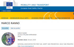 European Road Safety Charter    member - Scuola Italiana Emergenze  