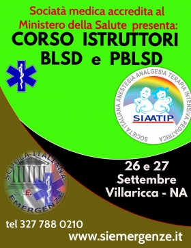 CORSO BLSD ISTRUTTORI 26 e 27 Settembre 2025 - Scuola Italiana Emergenze