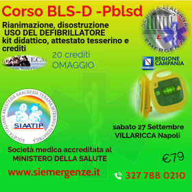 Corso per esecutori  BLSD adulto e pediatrico.... - Scuola Italiana Emergenze  