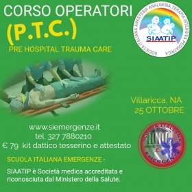 CORSO TRAUMA P.T.C. SABATO 25 OTTOBRE - Scuola Italiana Emergenze