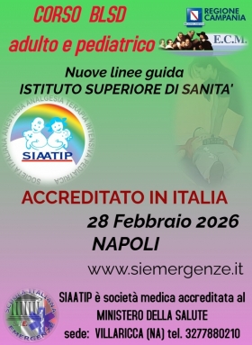 Villaricca  28 FEBBRAIO  2026  CORSO   ESECUTORI  BLSD  A VILLARICCA - Scuola Italiana Emergenze  APS