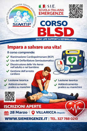 Villaricca  28 MARZO 2026  CORSO   ESECUTORI  BLSD  A VILLARICCA - Scuola Italiana Emergenze  APS