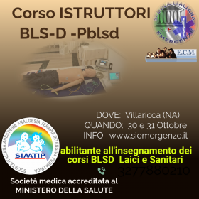 CORSO  DOCENTI  BLSD   adulto e pediatrico - Scuola Italiana Emergenze  APS